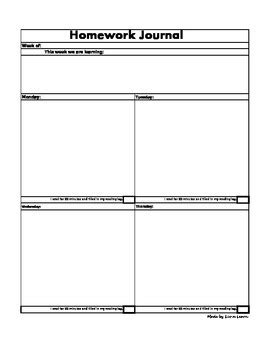 Image result for Homework Checklist Journal