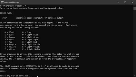 Image result for Command-Prompt Color Change