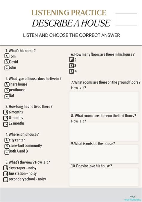 Image result for How to Describe a Building Worksheet