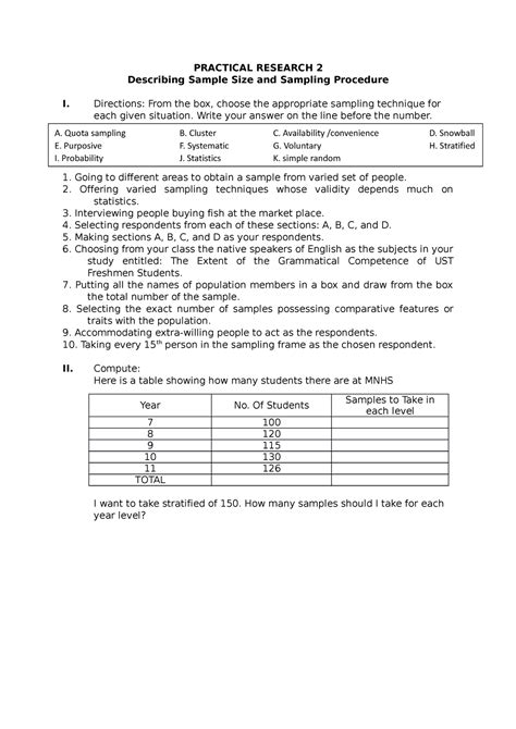 Toradh íomhá ar Sampling Worksheet