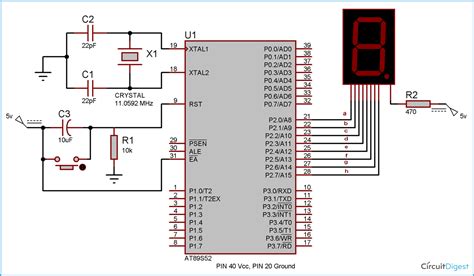 Toradh íomhá ar LED Interfacing with 8051 Microcontroller