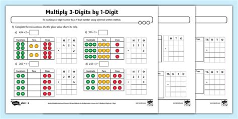 Image result for Multiplying 3-Digit by 1 Digit