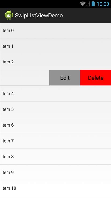 Image result for Android ListView Left-Right