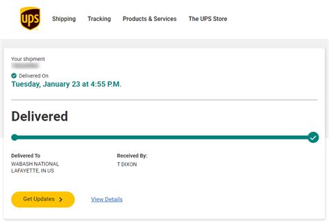 Toradh íomhá ar UPS Tracking