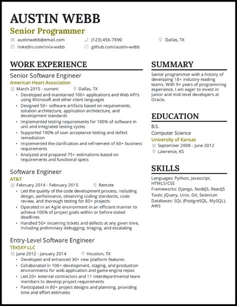 Image result for Computer Programmer Resume