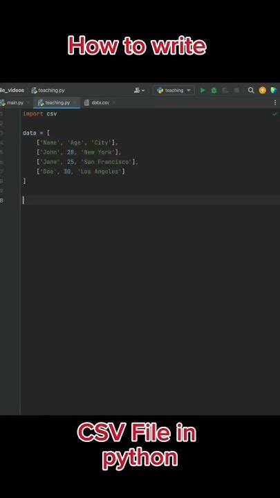 Write CSV File Python に対する画像結果