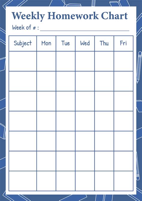 Free Printable Homework Tracker に対する画像結果