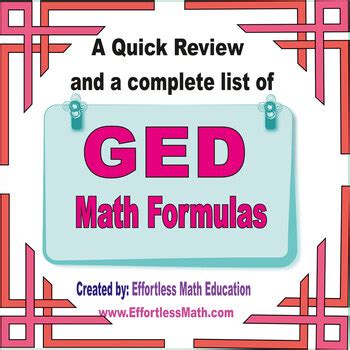 Image result for Science Formulas GED