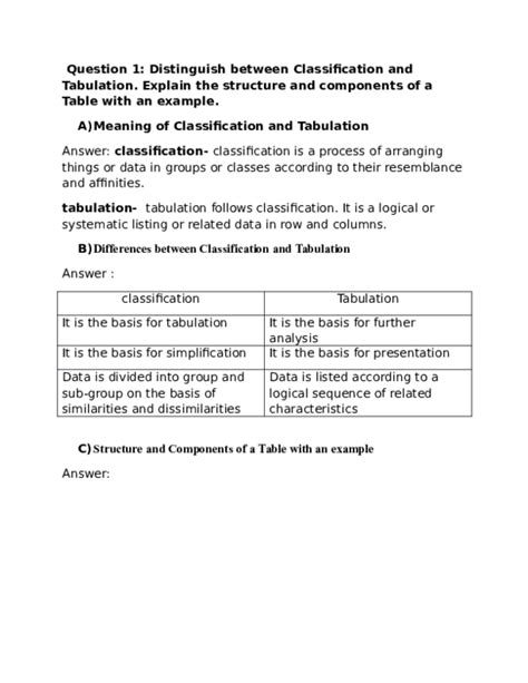 Image result for Classification vs Tabulation