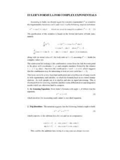Image result for Complex Exponential Formula