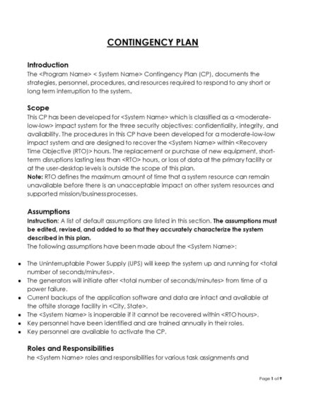 Image result for 4M Contingency Plan