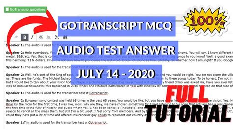 Go Transcript Transcriber Test Answer に対する画像結果
