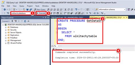 Toradh íomhá ar Create Stored Procedure in SQL Server