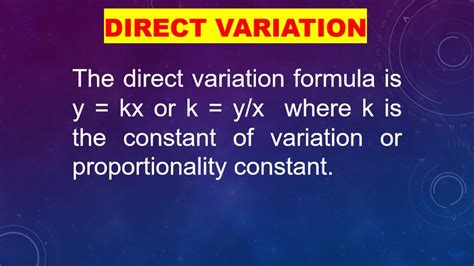 Image result for Direct Variation Meaning
