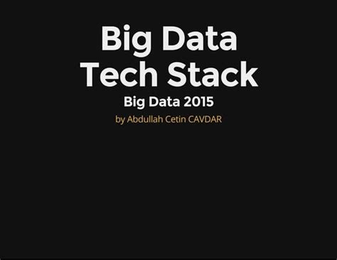Image result for Big Data Tech Stack