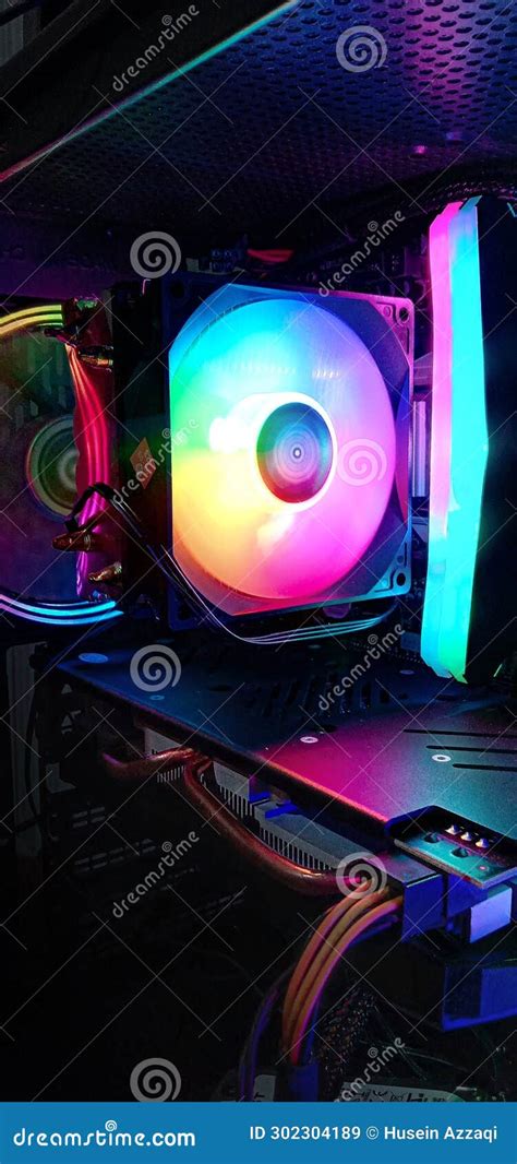 Gaming Setup with RGB Lights Stock Image - Image of graphic, computer ...