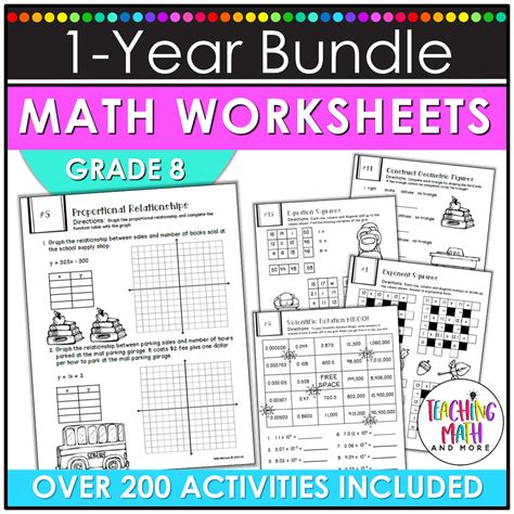Image result for 8th Grade Math Worksheets PDF