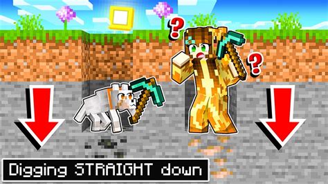 Toradh íomhá ar Digging Straight Down in Minecraft