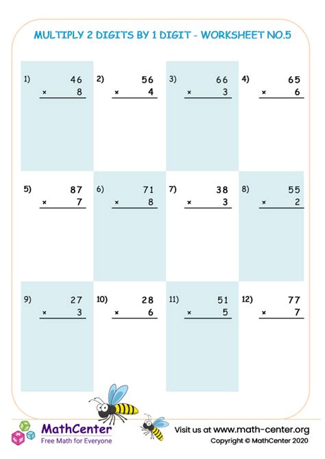 Image result for Two-Digit Multiplication Worksheets 3rd Grade