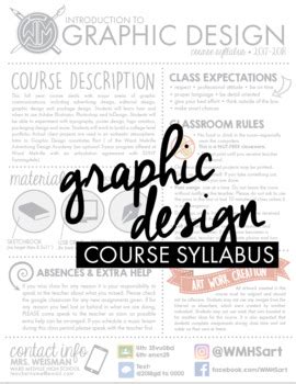 Graphic Design Course Syllabus に対する画像結果