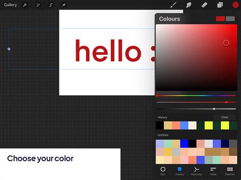 Afbeeldingsresultaten voor How to Edit Text in Procreate After Adding Color to Text