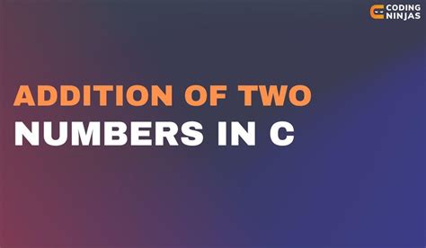 Toradh íomhá ar Add Two Number in C Language