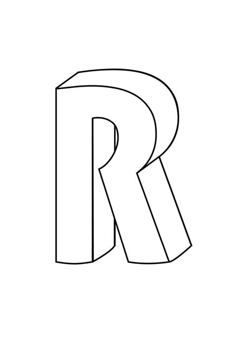 Image result for Block Letter R Template
