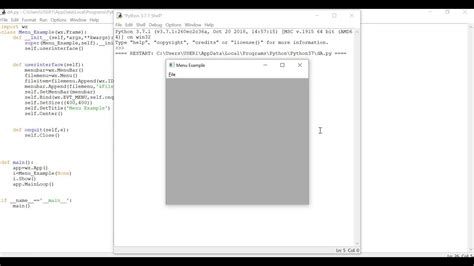 wxPython Menu に対する画像結果