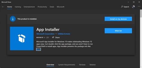 Toradh íomhá ar Windows Package Manager