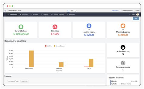 Finance Tracker Website に対する画像結果