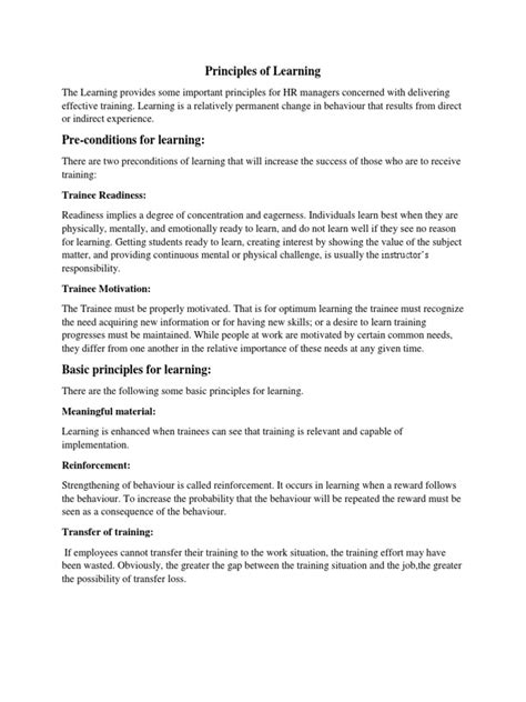 Toradh íomhá ar Principles of Learning PDF
