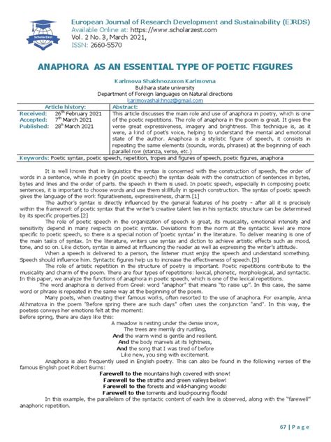 ANAPHORA | PDF | Poetry | Speech