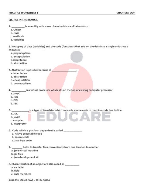 Java Practice Sheet に対する画像結果