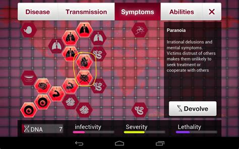 Image result for Plague Inc Symptoms Tree