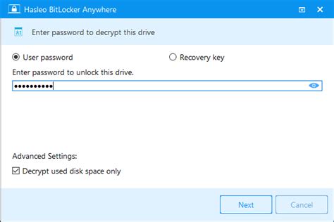 Toradh íomhá ar Decrypt BitLocker Cmd