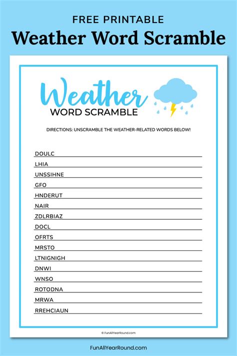 Image result for Weather Word Party