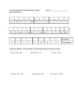 Image result for Step by Step Solving Equations with Distributive Property Division