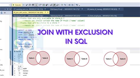Image result for Exclusion Simbol in Oracle SQL Server Management Studio