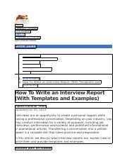 Image result for Realization Report in Interview Sample