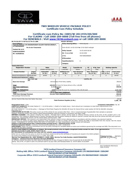 Image result for Auto Insurance Certificate Sample