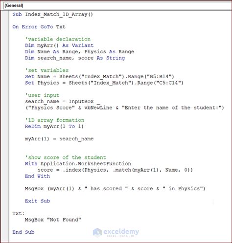 Image result for VBA Array and Index