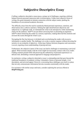 Subjective Paragraph Examples に対する画像結果