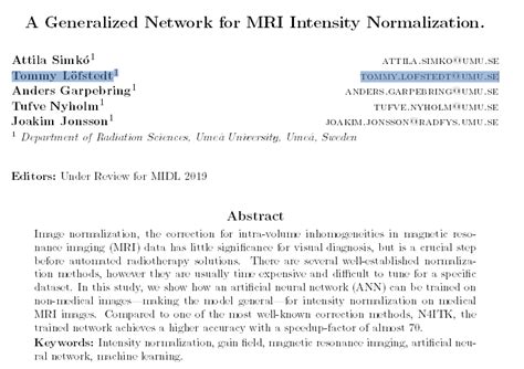 Intensity Normalization に対する画像結果