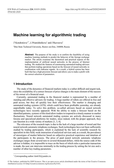 Image result for Machine Learning Trading Algorithm