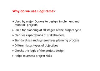 Afbeeldingsresultaten voor Logframe Slide