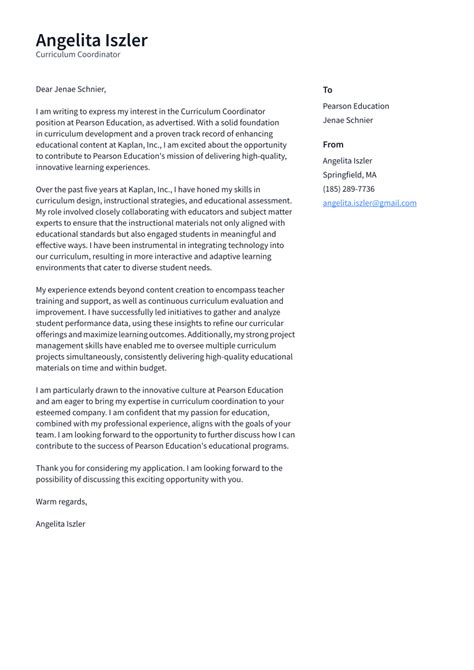 Afbeeldingsresultaten voor Curriculum Developer Cover Letter Examples