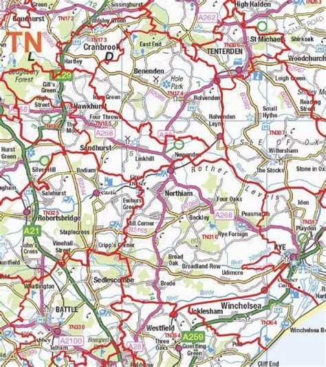 Image result for Tonbridge Postcode Map