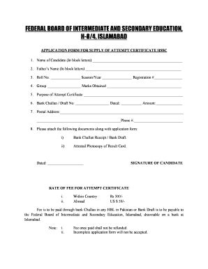 Image result for Application Format FBISE