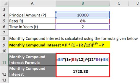 Afbeeldingsresultaten voor Calculate Compound Interest Formula Excel
