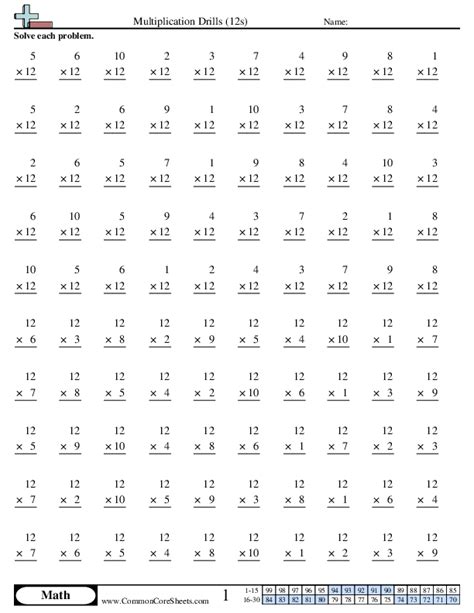 Image result for Multiplication with 12 Worksheet Grade 4